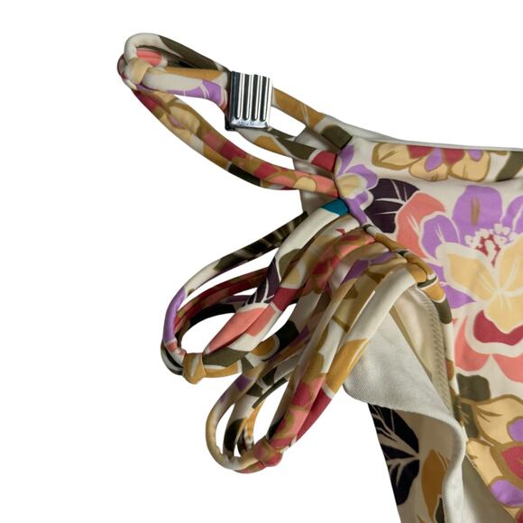 O’Neill Dalia Floral Cut Out Hipster Bikini Swimsuit Bottoms Size XL - Picture 3 of 8